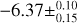 ${-}6.37\pm^{0.10}_{0.15}$