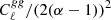 $ C^{gg}_{\ell}/(2(\alpha-1) )^2 $