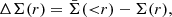 $$ \begin{aligned} \Delta \Sigma (r) = \bar{\Sigma }({ < }r) - \Sigma (r) ,\end{aligned} $$