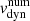 $ v_{\rm dyn}^{\rm num} $