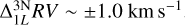 $\Delta^\mathrm{3N}_{1L} RV\sim\pm1.0~\kms$