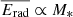 $ \overline{E_{\mathrm{rad}}}\propto M_* $