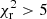 $ \rm \chi^2_r > 5 $