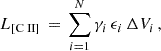 $$ \begin{aligned} L_{[\mathrm{C}{\small { {\text{ II}}}} ]} \, = \, \sum _{i = 1}^{N} \gamma _i \, \epsilon _{i} \, \Delta V_{i} \, , \end{aligned} $$