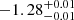 $ -1.28_{-0.01}^{+0.01} $