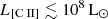 $ L_{[\mathrm{C}{\small { {\text{ II}}}}]} \lesssim 10^{8} \, \mathrm{L_{\odot}} $