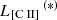 $ L_{[\mathrm{C}{\small { {\text{ II}}}}]}\,^{(*)} $
