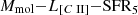 $ M_{\mathrm{mol}}{-}L_{{[C{\small { {\text{ II}}}}]}}{-}\mathrm{SFR}_5 $