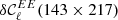 $ \delta {\cal {{C}}}_\ell ^{EE}(143\times 217) $