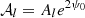 $ {\cal {{A}}}_l=A_le^{2\psi _0} $