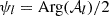 $ \psi _l={\mathrm {Arg}}({\cal {{A}}}_l)/2 $