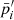 $ \bar {p}'_i $