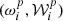 $ (\omega ^p_i,{\cal {{W}}}^p_i) $