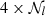 $ 4\times {\cal {{N}}}_l $