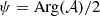 $ \psi ={\mathrm {Arg}}({\cal {{A}}})/2 $
