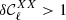 $ \delta {\cal {{C}}}_\ell ^{XX}>1 $