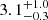 $ 3.1^{+1.0}_{-0.3} $