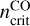 $n_{\text {crit}}^{\mathrm{CO}}$