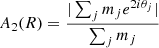 $$ \begin{aligned} A_{2}(R)&=\frac{|\sum _{j}m_{j}e^{2i\theta _j}|}{\sum _{j}m_j}\end{aligned} $$