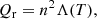 $$ \begin{aligned} Q_{\rm r}=n^2 \Lambda (T), \end{aligned} $$