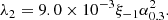 $$ \begin{aligned} \lambda _2 = 9.0 \times 10^{-3} \xi _{-1} \alpha _{0.3}^2. \end{aligned} $$