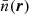 $ \bar{n}(\boldsymbol{r}) $