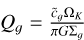 \[{Q_g} = \frac{{{{\widetilde c}_g}{\Omega _K}}}{{\pi G{\Sigma _g}}}\]