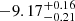 $ -9.17^{+0.16}_{-0.21} $