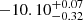 $ -10.10^{+0.07}_{-0.32} $