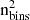 $ \mathrm{n^{2}_{bins}} $