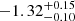 $ -1.32^{+0.15}_{-0.10} $