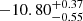$ -10.80^{+0.37}_{-0.55} $