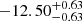 $ -12.50^{+0.63}_{-0.63} $