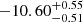 $ -10.60^{+0.55}_{-0.51} $