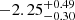 $ -2.25^{+0.49}_{-0.30} $