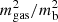 $ m_{\rm gas}^2/ m_{\rm b}^2 $