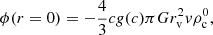 $$ \begin{aligned} \phi (r = 0) = -\frac{4}{3}cg(c)\pi Gr_{\rm v}^2 v\rho _{\rm c}^0, \end{aligned} $$