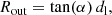 $$ \begin{aligned} R_{\rm out}=\mathrm{tan}(\alpha )\,d_{\rm l}, \end{aligned} $$