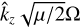 $\hat k_z \sqrt{\mu/2}\Omega$