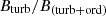 $ B_{\mathrm{turb}}/B_{(\rm turb+ord)} $
