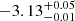 $ -3.13^{+0.05}_{-0.01} $