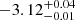 $ -3.12^{+0.04}_{-0.01} $