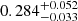$ 0.284^{+0.052}_{-0.033} $