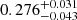 $ 0.276^{+0.031}_{-0.043} $