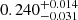 $ 0.240^{+0.014}_{-0.031} $