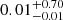 $ 0.01^{+0.70}_{-0.01} $