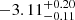 $ -3.11^{+0.20}_{-0.11} $