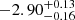 $ -2.90^{+0.13}_{-0.16} $