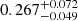 $ 0.267^{+0.072}_{-0.049} $