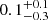 $ 0.1^{+0.1}_{-0.3} $